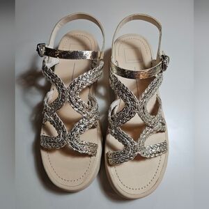 DV by Dolce Vita Gold Braided Sandals Size 9 NWT